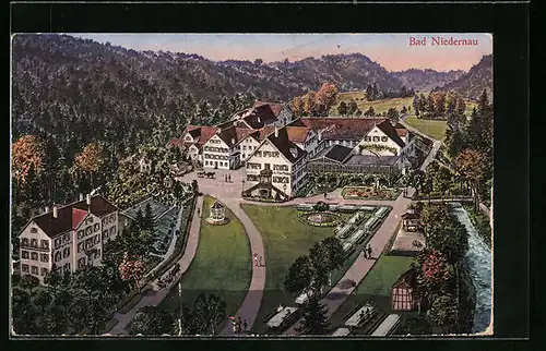 AK Bad Niedernau, Ortsansicht aus der Vogelschau