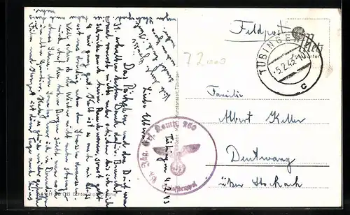 AK Tübingen, Marktplatz mit Rathaus