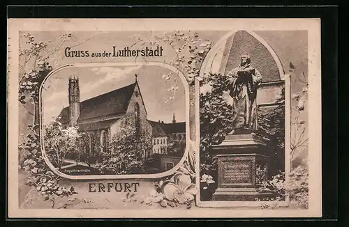AK Erfurt, Augustinerkirche und Lutherdenkmal
