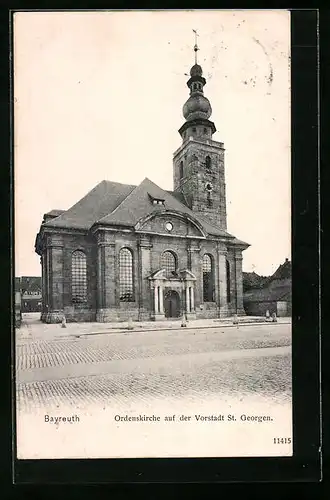 AK Bayreuth, Ordenskirche auf der Vorstadt St. Georgen