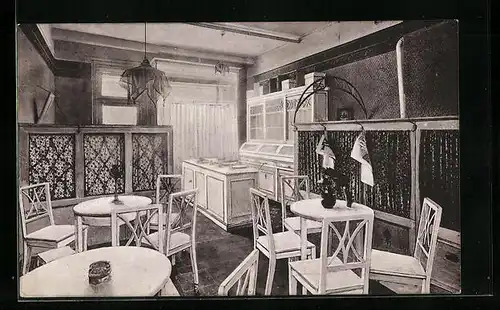 AK Bayreuth, Conditorei-Café Eckerlin, Ludwigstrasse 16, Innenansicht