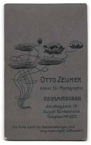 Fotografie Otto Zeumer, Crimmitschau, Jacobsgasse 14, Kleinkind im Spitzenkleidchen auf einem Fell