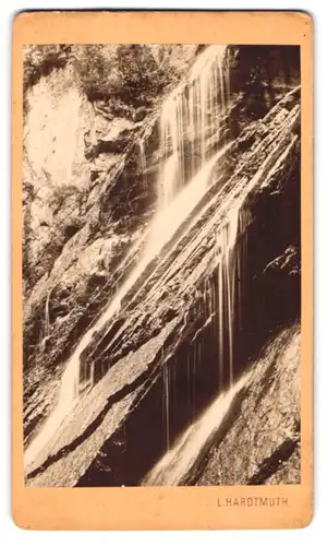 Fotografie Ludwig Hardtmuth, Salzburg, Ansicht Ramsau, Detailansicht des Wimbach-Klamm (mittlere-partie)