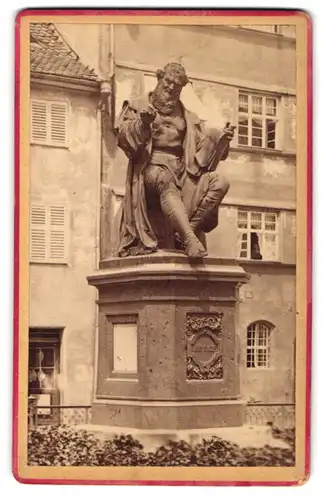 Fotografie unbekannter Fotograf, Ansicht Nürnberg, Partie am Hans Sachs Monument