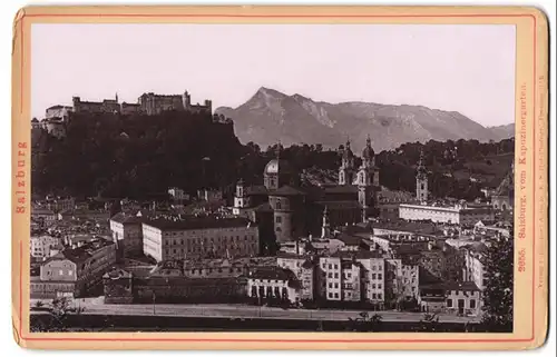 Fotografie Römmler & Jonas, Dresden, Ansicht Salzburg, Blick auf die Stadt vom Kapuzinergarten aus gesehen