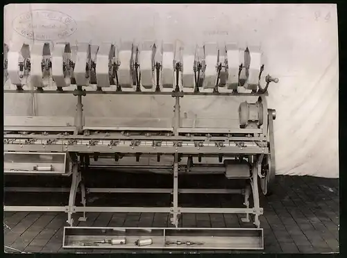Fotografie Textilmaschine der Maschinenfabrik Jakob Jaeggli Oberwinterthur