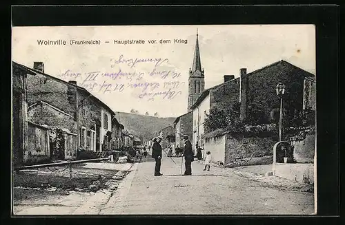 AK Woinville, Hauptstrasse vor dem Krieg