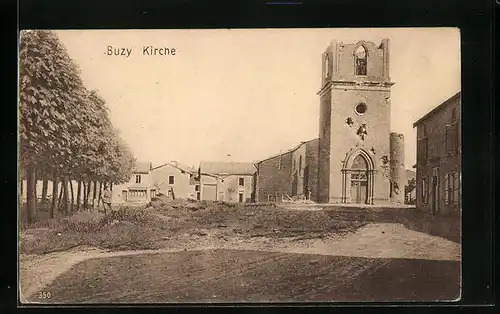 AK Buzy, Kirche nach dem Krieg