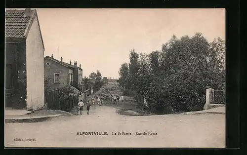 AK Alfortville, Ile St-Pierre - Rue de Rome