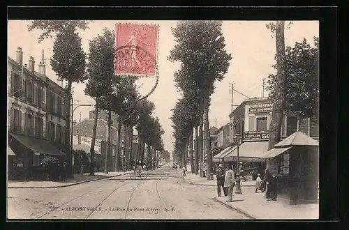 AK Alfortville, La Rue du Pont d`Ivry