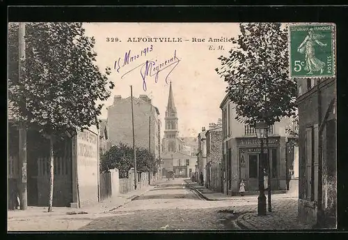 AK Alfortville, Rue Amelie