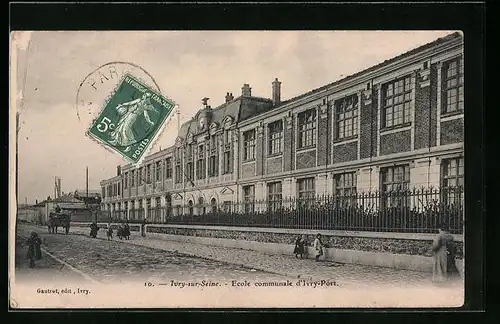 AK Ivry-sur-Seine, Ecole communale d`Ivry-Port