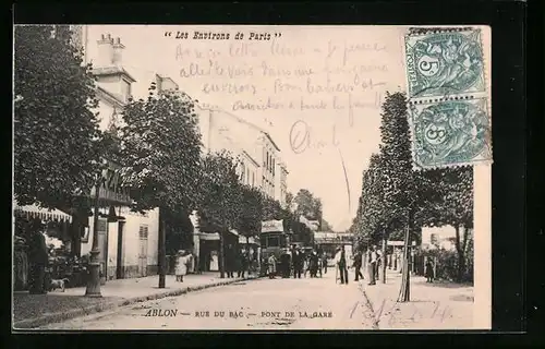 AK Ablon, Rue du Bac, Pont de la Gare