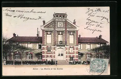 AK Ablon, La Mairie et les Ecoles