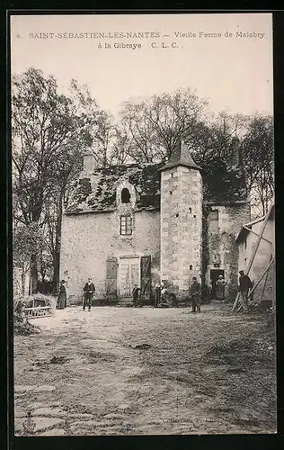 AK Saint-Sébastien-les-Nantes, Vieille Ferme de Malabry à la Gibraye