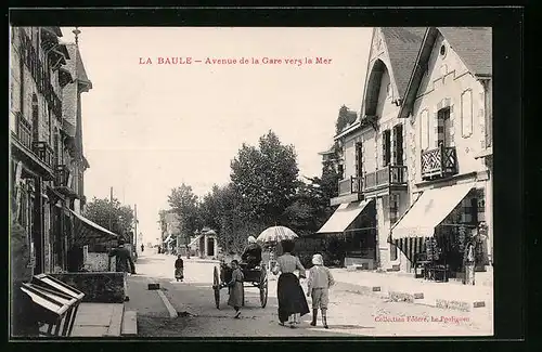 AK La Baule, Avenue de la Gare vers la Mer