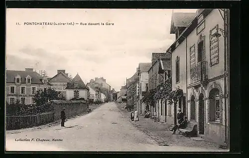 AK Pontchateau, Rue devant la Gare