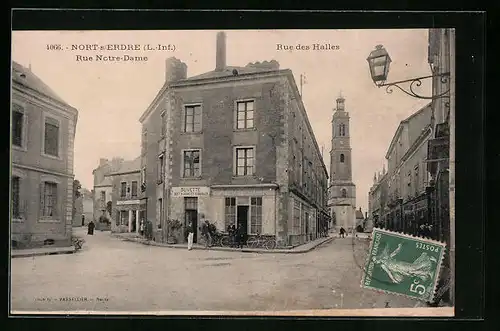 AK Nort-sur-Erdre, Rue Notre-Dame, Rue des Halles