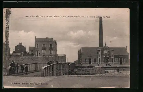 AK St-Nazaire, Le Pont Tournant et l`Usine Electrique de la nouvelle Entrée du Port