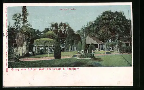 AK Bockhorn, Gasthaus zum grünen Wald am Urwald