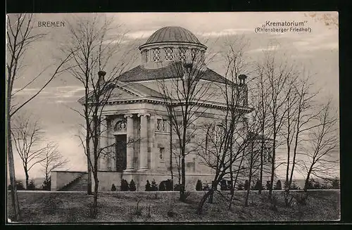 AK Bremen, Krematorium auf dem Riensberger Friedhof