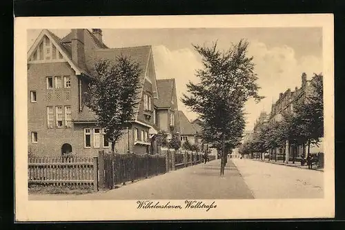 AK Wilhelmshaven, Wallstrasse mit Bäumen