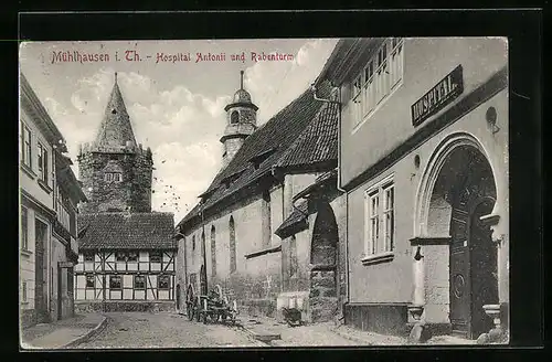 AK Mühlhausen i. Th., Hospital Antonii und Rabenturm