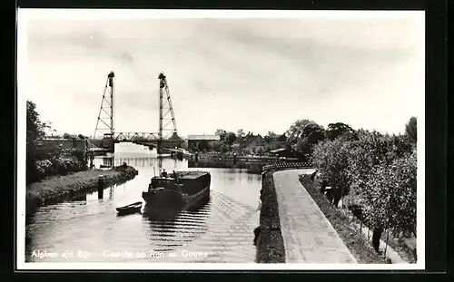 AK Alphen a. d. Rijn, Gezicht op Rijn en Gouwe