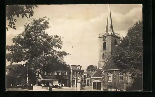 AK Capelle a. d. IJssel, Panorama, Ned. Herv. Kerk.