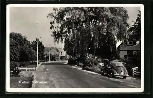 AK Dirksland, Stationstraat, Panorama