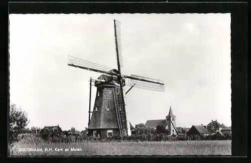 AK Goudriaan, N.H. Kerk en Molen