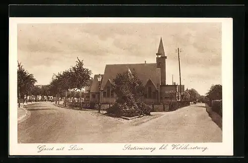 AK Lisse, Stationsweg. Veldhorstweg