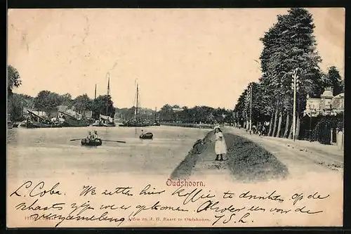 AK Oudshoorn, Rijngezicht met booten