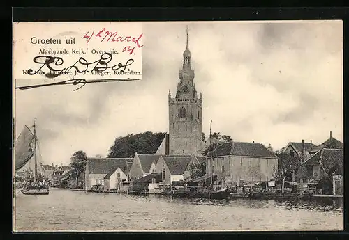 AK Overschie, Afgebrande Kerk