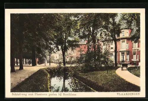 AK Vlaardingen, Schied-weg met Plantsoen bij Boschlaan