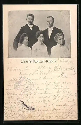 AK Musiker Ulrich`s Konzert-Kapelle, Gruppenbild