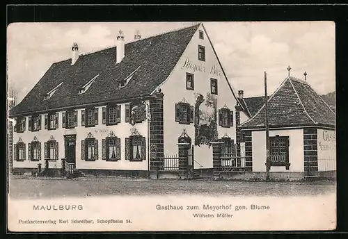 AK Maulburg, Gasthaus zum Meyerhof gen. Blume von Wilhelm Müller
