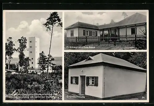 AK Collm b. Oschatz, Geophysikalisches Observatorium der Universität Leipzig, Erdbebenwarte, Erdmagnetisches Haus