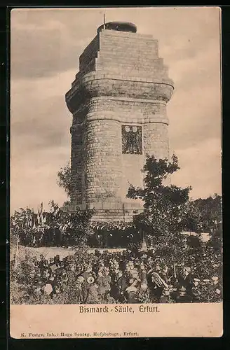 AK Erfurt, Bismarck-Säule, Einweihung 1901