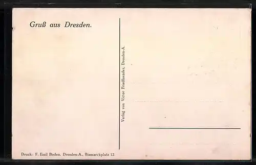 AK Dresden, Gesamtansicht, Liedtext Dresden bliebt Dresden von Viktor von Hüben