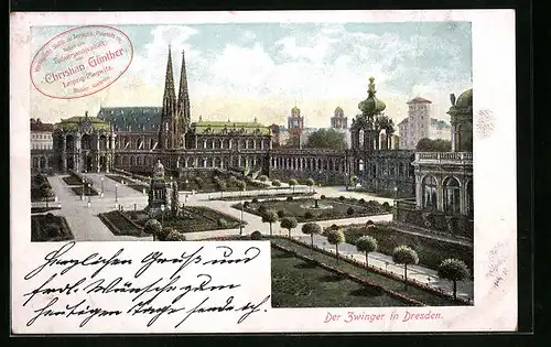 AK Dresden, Zwinger-Panorama