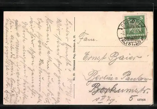 AK Dresden, am Dampfschiff-Landeplatz