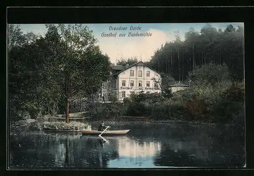 AK Dresden, Gasthof zur Haidemühle in der Dresdner Heide