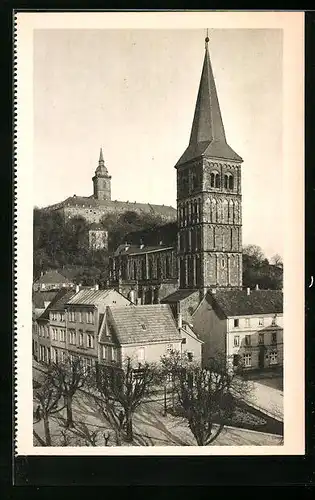 AK Siegburg, St. Servatius-Kirche von Nordwesten gesehen