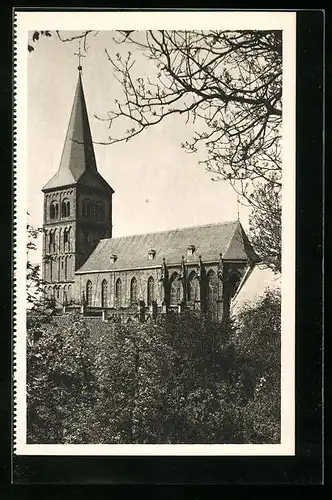 AK Siegburg, St. Servatius-Kirche von Südosten gesehen