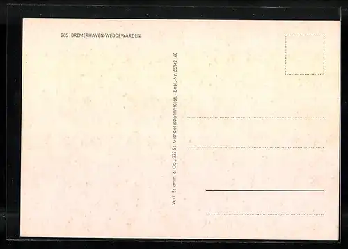 AK Weddewarden, Gebäudeansicht, Turm, Seepartie