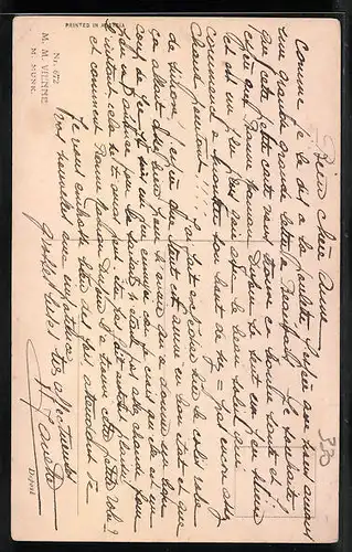 Künstler-AK M. Munk Nr. 672: Mutter mit Sohn in Trachtenkleidung