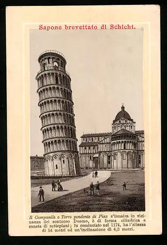 Sammelbild Aussig, Georg Schicht, Fabbrica Saponi, Pisa, Il Campnile o Torre pendente