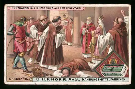 Sammelbild C. H. Knorr AG Nahrungsmittelfabriken, Ekkehard`s Fall & Fesselung auf dem Hohentwiel