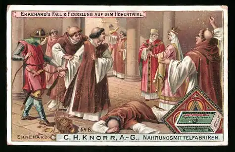 Sammelbild C. H. Knorr AG Nahrungsmittelfabriken, Ekkehard, Ekkehard`s Fall & Fesselung auf dem Hohentwiel